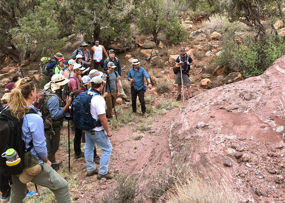 Students Preparing to Investigate Outcrop