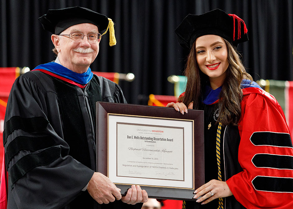 Naghmeh Hassanzadeh Khayyat with Dean Dan E. Wells