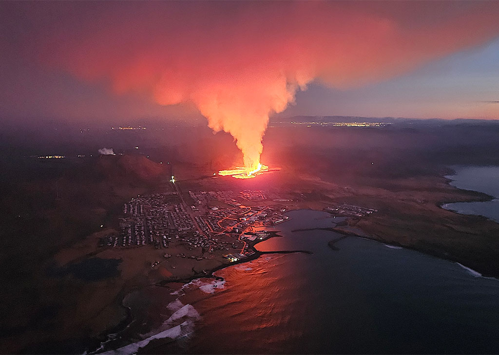 Picture of the eruption that started on January 14th, 2024.