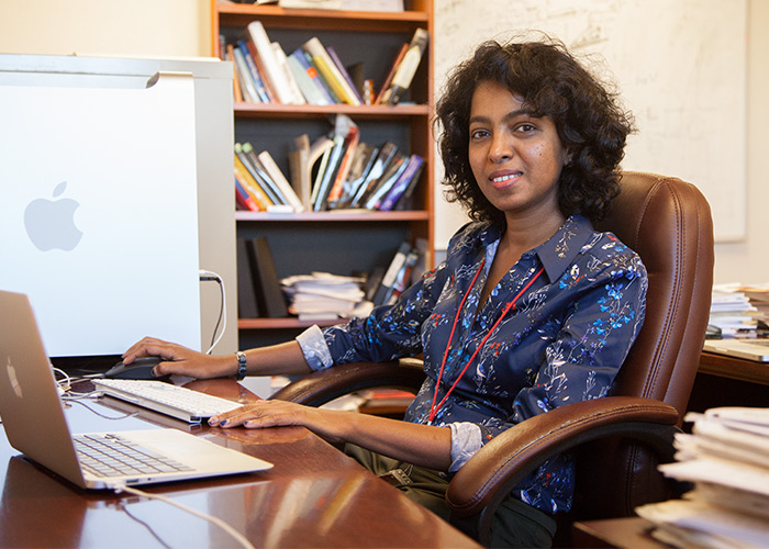 Mini Das, assistant professor of physics, received a $1 million Breakthrough Award Level 2 grant from the Breast Cancer Research Program, administered by the Department of Defense.