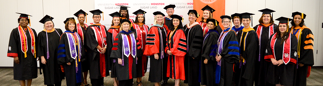 Group of Nursing faculty dressed in graduation regalia