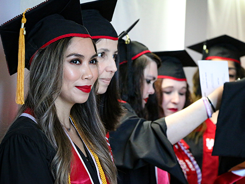 Image of nursing students at spring 2019 commencement