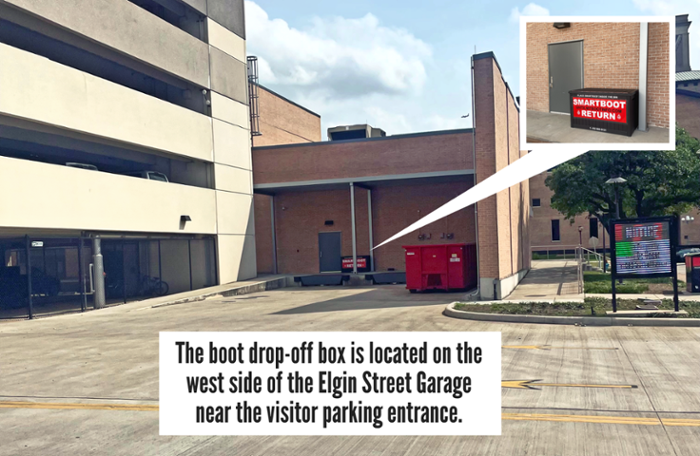 boot drop-off location