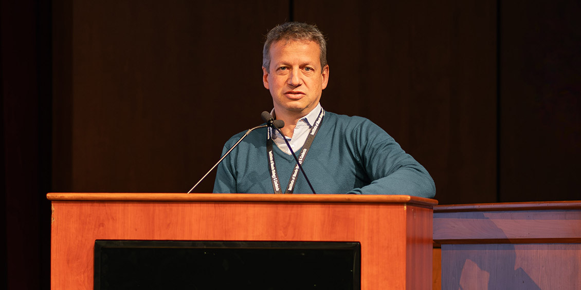 keynote speaker sandri at podium