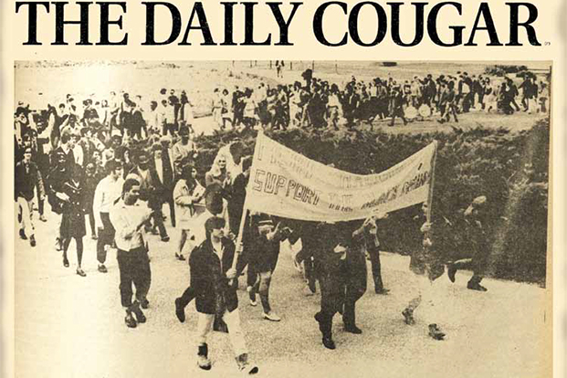 An old Daily Cougar with a story about equal rights