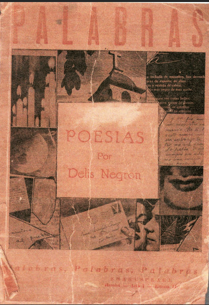 Palabras or Words published Latina/o voices is a publication by Puerto Rican author Delis Negrón and is part of an online digital exhibit. 