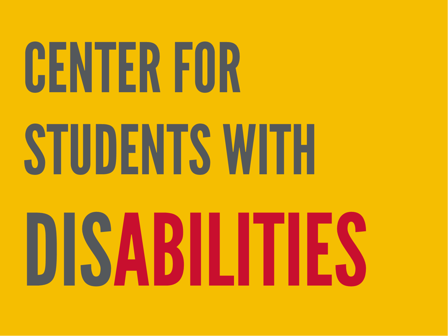 Center for Students with DisABILITIES