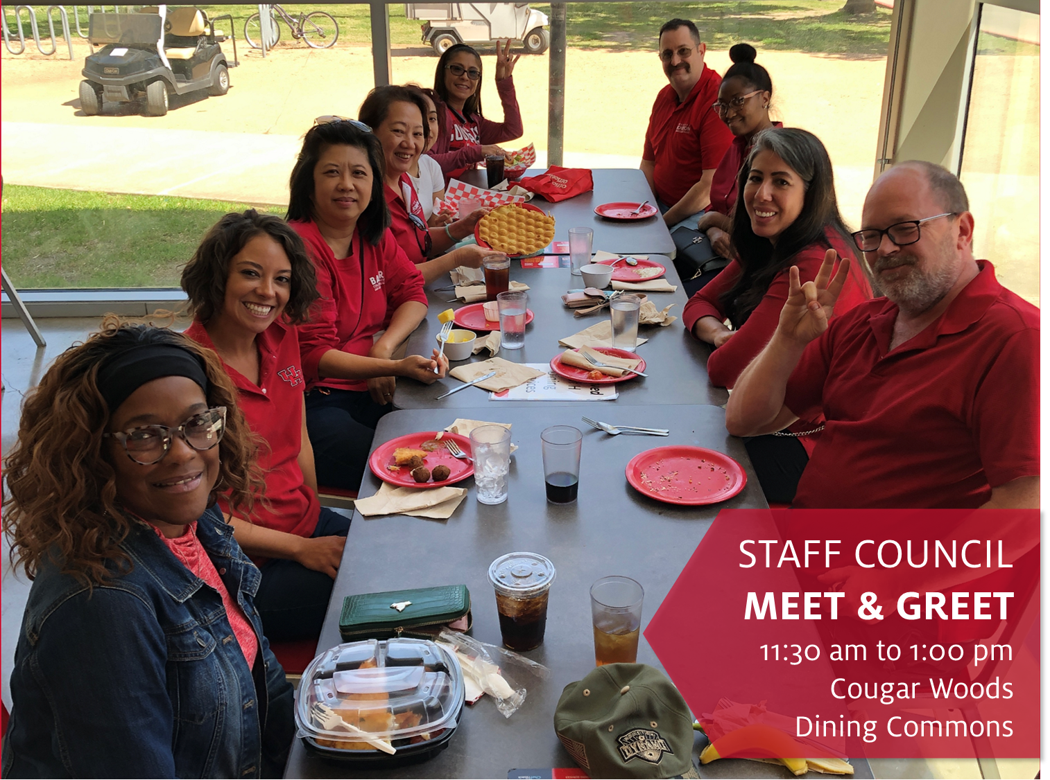 Meet Your Staff Council Representatives! Join us at the Staff Council Meet and Greet gatherings