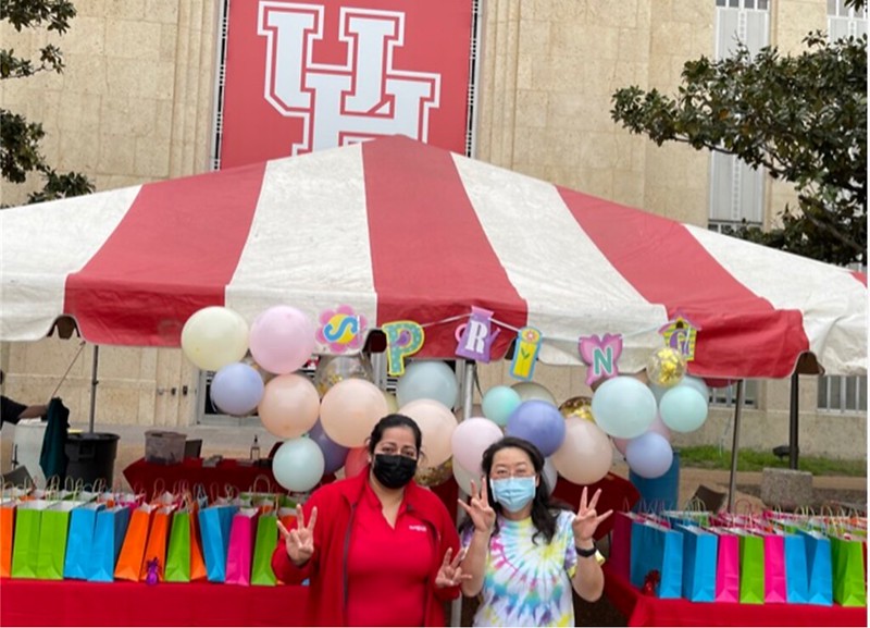 staff at egg hunt