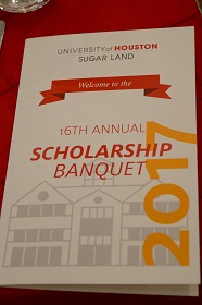 Cover of the program for the scholarship banquet