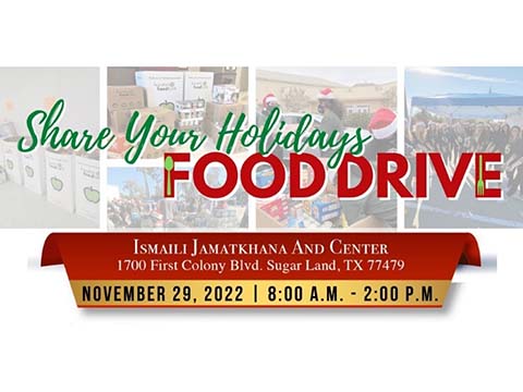 Share Your Holidays Food Drive: Ismaili Jamatkhana and Center