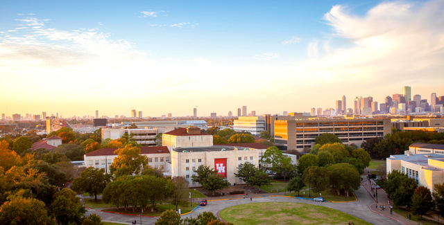 UH campus drone shot
