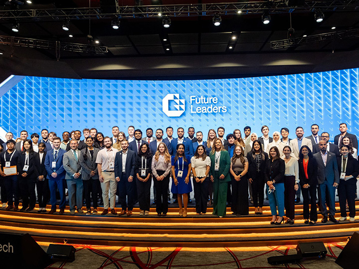 Energy Coalition board members Gerardo Angulo, Suhaib Kaissi, FNU Vidhi, William Day and Prince Aleta attended GasTech 2024 as part of the GasTech Future Leaders Program, which featured 200 students in total that represent the next generation of energy leaders.