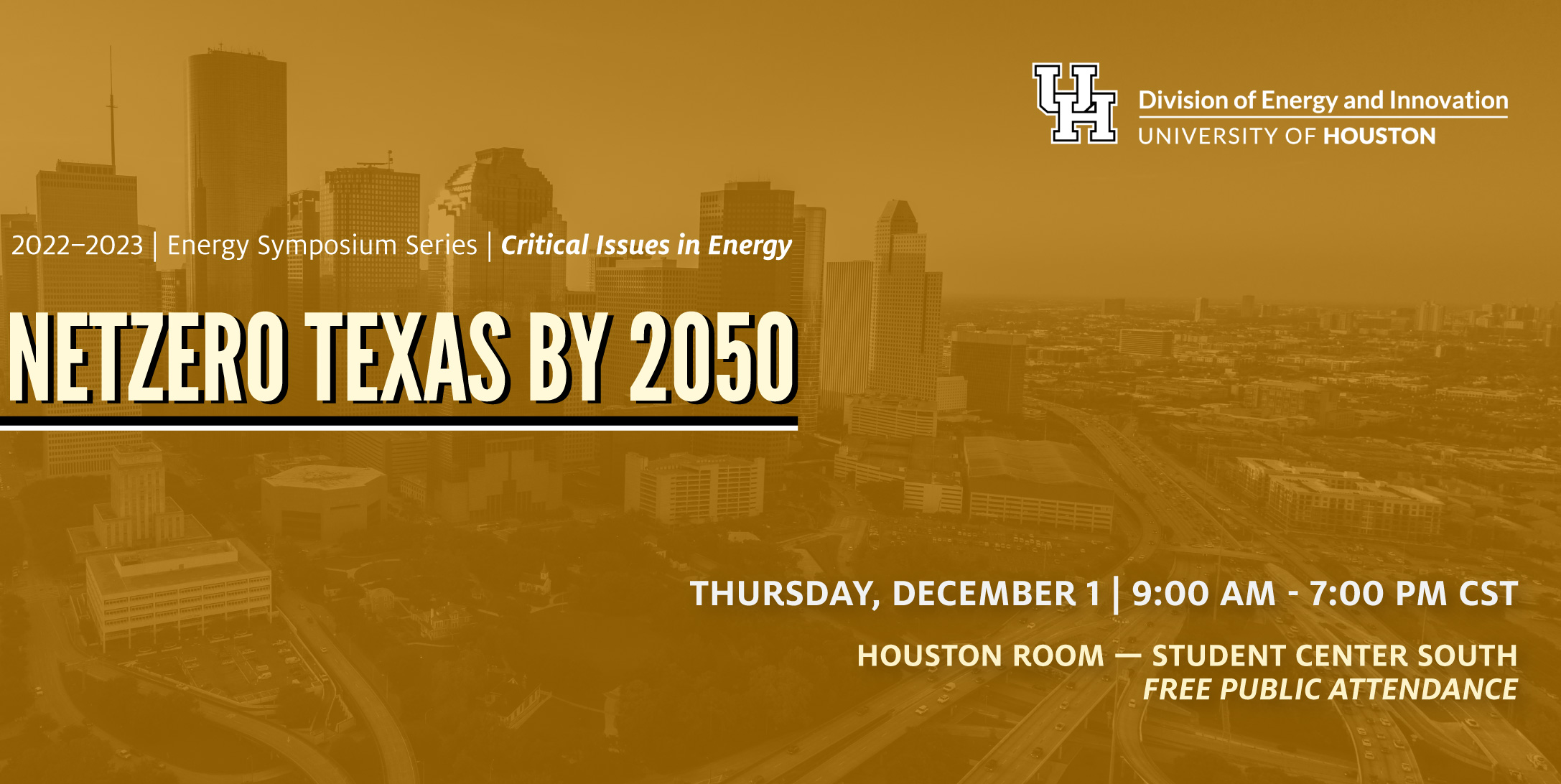 Image of UH Energy Symposium Series: Netzero Texas by 2050
