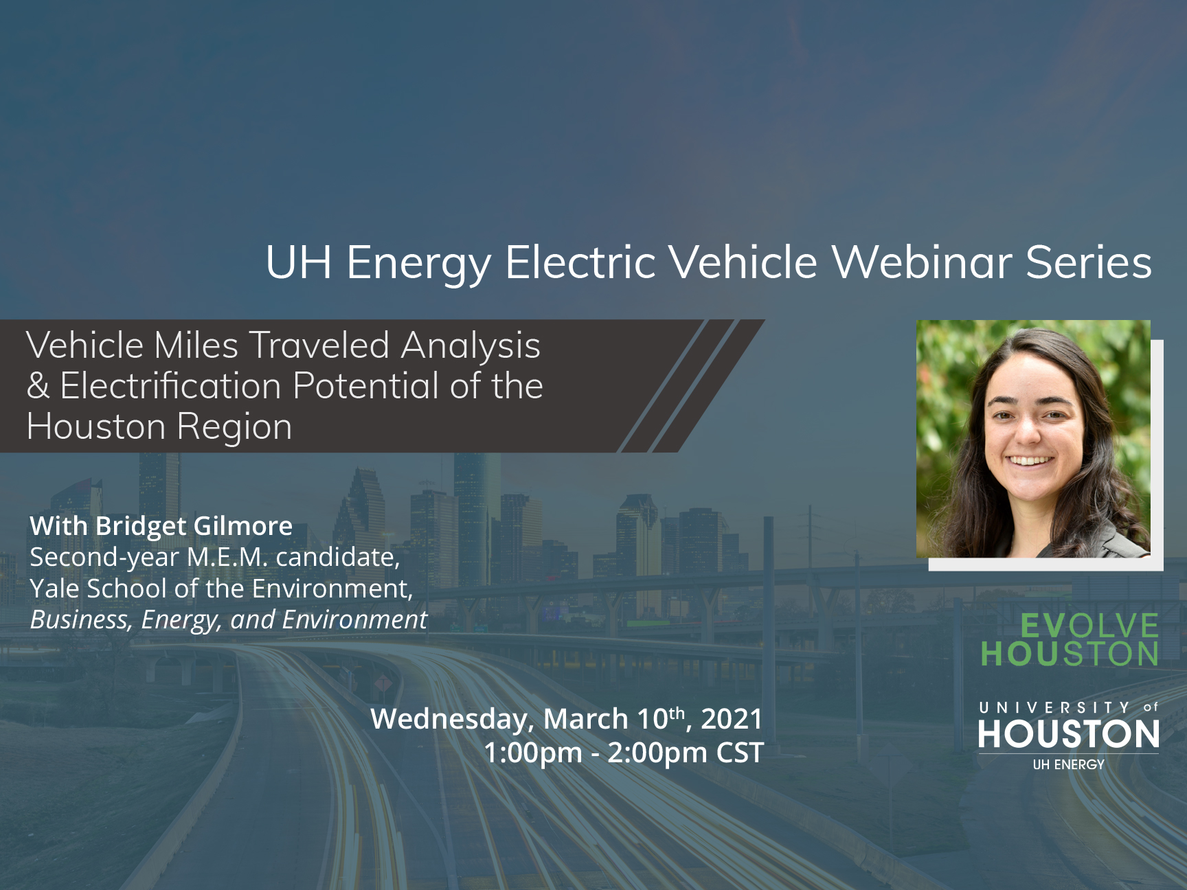 UH Energy Symposium Series: Vehicle Miles Traveled Analysis & Electrification Potential of the Houston Region Image