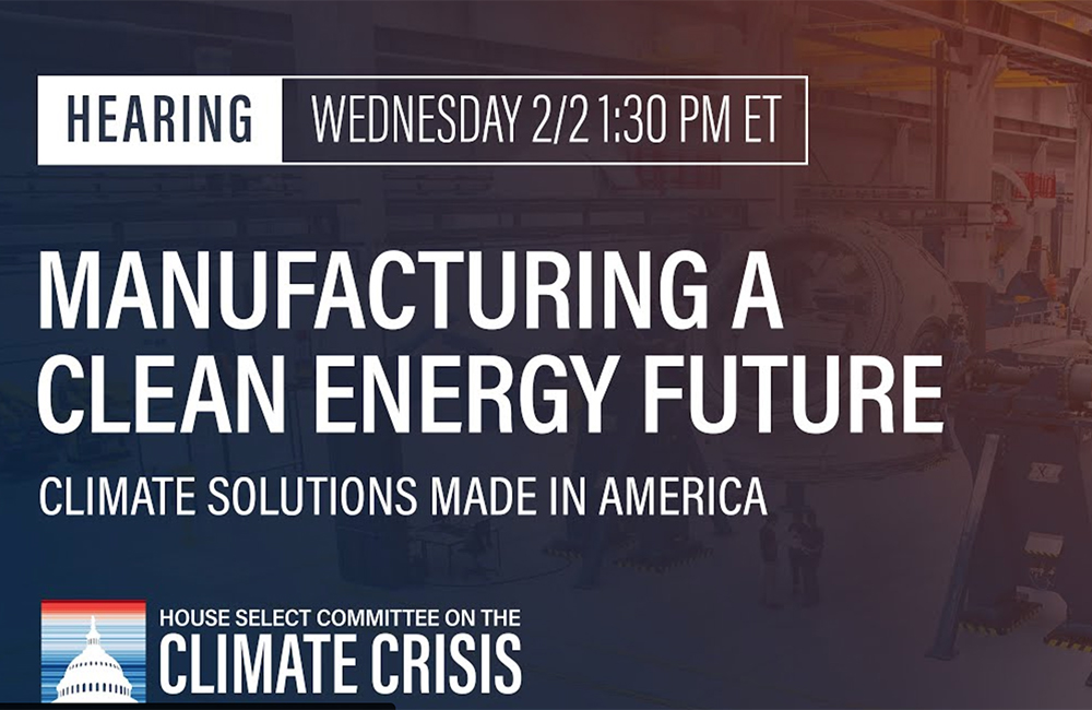 Manufacturing a Clean Energy Future: Climate Solutions Made in America Image - click here to find out more