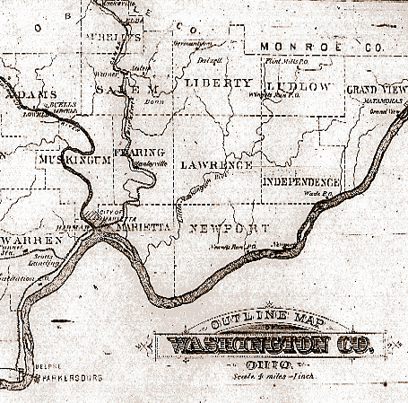 Township Map of Washington County, Ohio